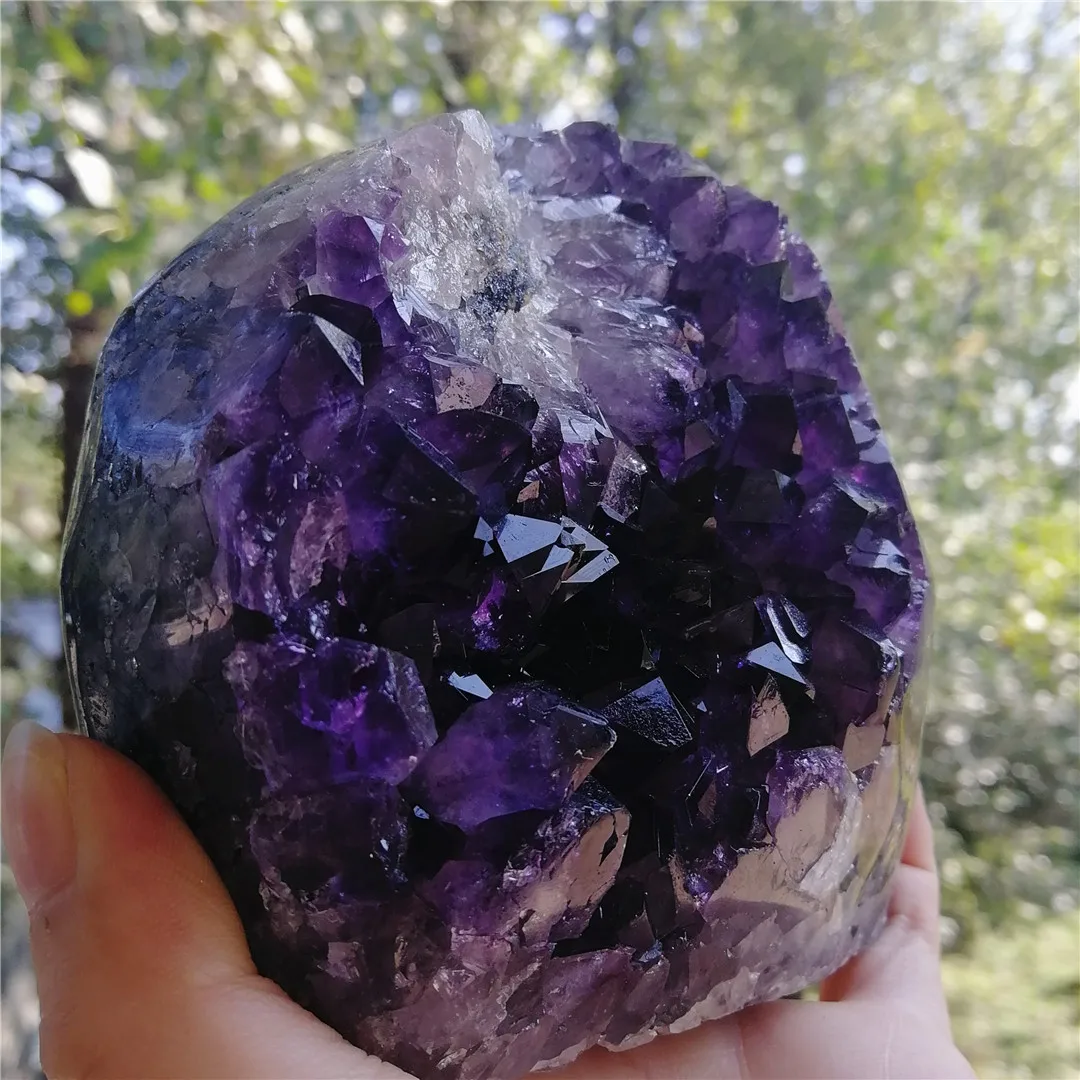 1,2 kg tog kakovosti naravnih ametist geode ametist gruče temno vijolična quartz crystal ornament zdravljenje darilo za bolne 3