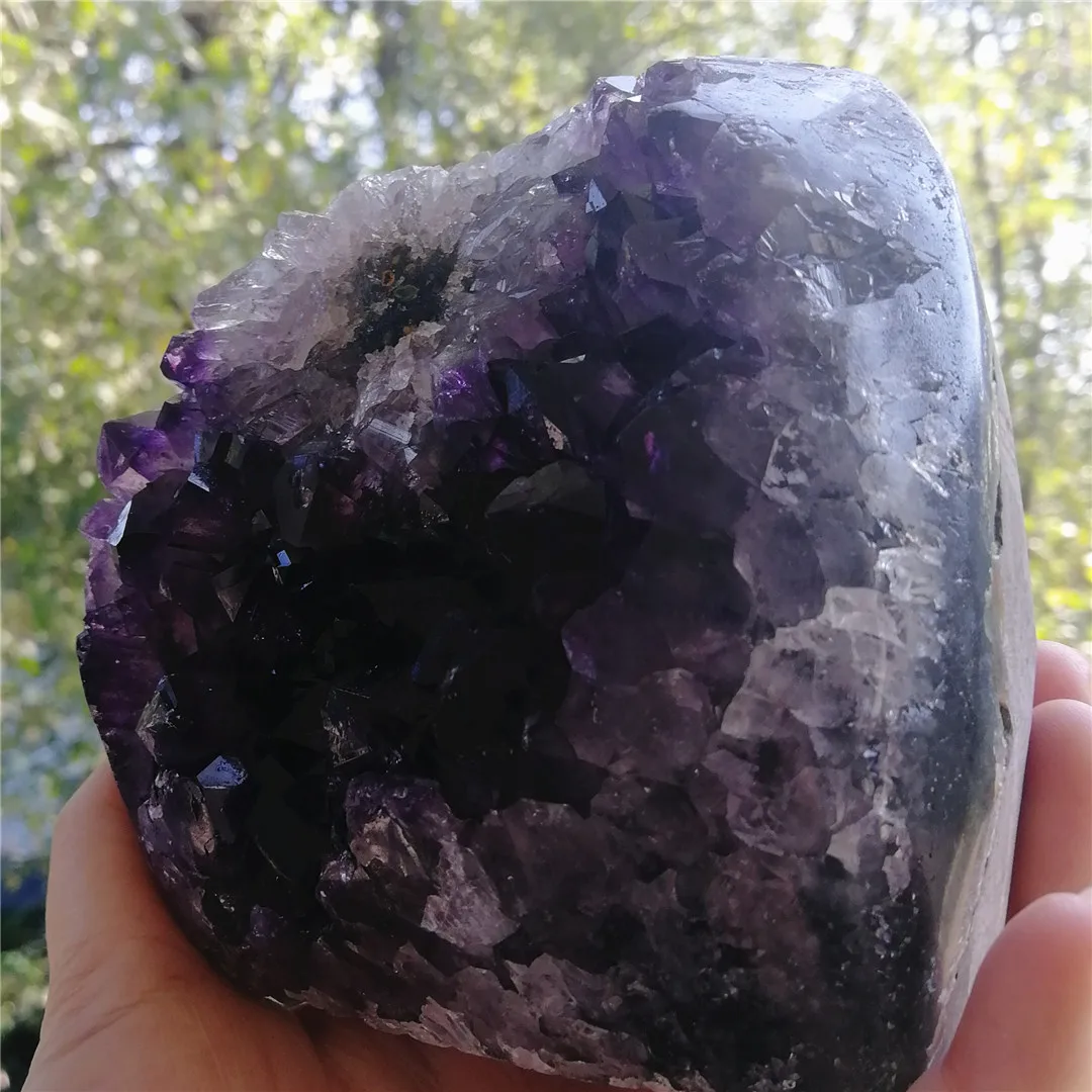 1,2 kg tog kakovosti naravnih ametist geode ametist gruče temno vijolična quartz crystal ornament zdravljenje darilo za bolne 4