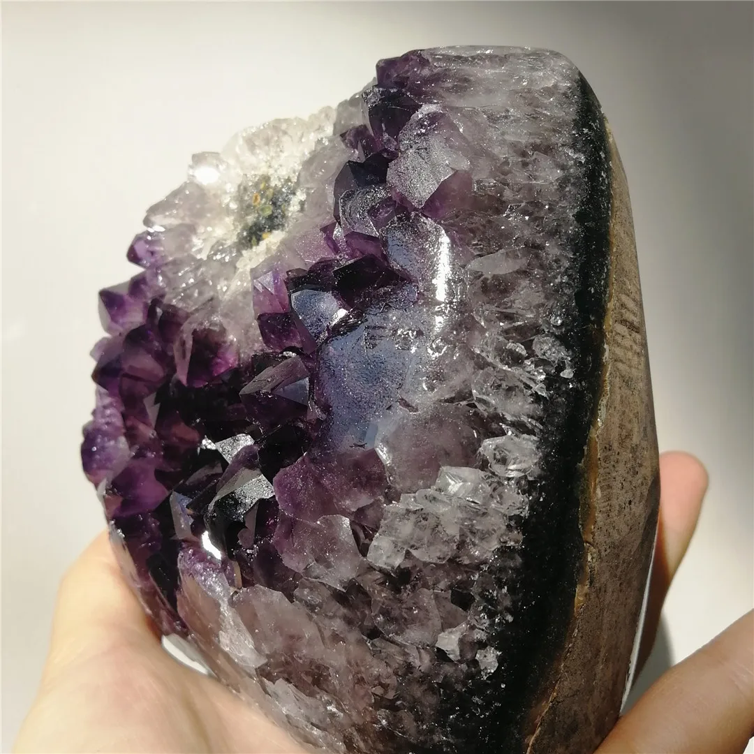 1,2 kg tog kakovosti naravnih ametist geode ametist gruče temno vijolična quartz crystal ornament zdravljenje darilo za bolne 5