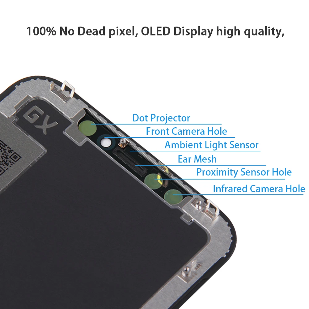 Kot nalašč Kakovosti AAA+++ Za iPhone X GX LCD zaslon AMOLED Brez Mrtvih Pikslov Zaslon Pantalla 3D Zaslon na Dotik Skupščine Zamenjava TFT LCD 2