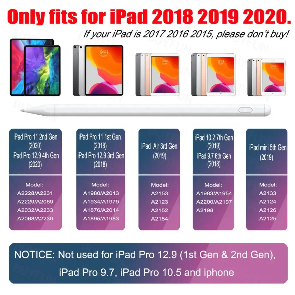 Tablični Pisalo Za iPad Apple Pro 11 Za 12,9 2020 2018 Palm Zavrnitev Pisalom Dotaknite Svinčnik lapiz tablet, Ne Za Apple Svinčnik 1 2 4