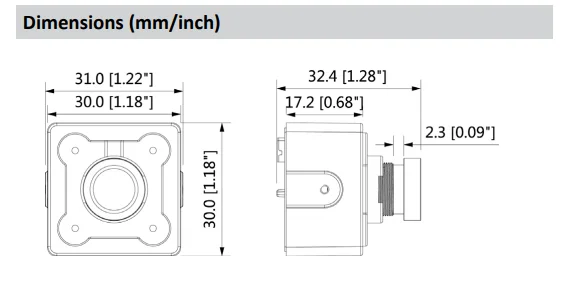 Dahua 4MP Prikrito Pinhole Objektiv Kamere Enota 2,8 mm Fiksna Pinhole Objektiv WDR Dan/Noč Zahtevajo Main v Polje za Delo Skupaj 1