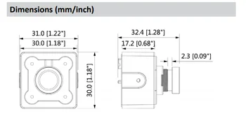 Dahua 4MP Prikrito Pinhole Objektiv Kamere Enota 2,8 mm Fiksna Pinhole Objektiv WDR Dan/Noč Zahtevajo Main v Polje za Delo Skupaj 1