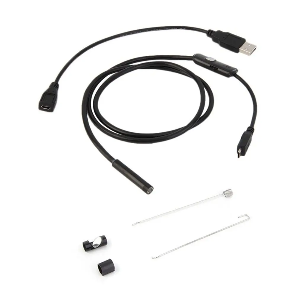 1M/1,5 M/2M/3,5 M 7mm Objektiv HD 480P USB OTG Kača Endoskop Nepremočljiva 6 Led Pregled Cevi Fotoaparat Borescope Za Android Telefon PC 2