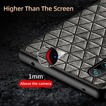 Originalno Usnje Trikotnik Zrn Primeru Telefon za Xiaomi Mi 10 Pro Ultra 9T 8 9 Lite A3 Mix3 Kritje Za Redmi Opomba 8 Pro 8T 8 Opomba 7 3