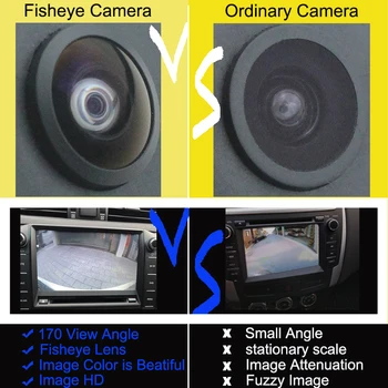 HD CCD Nočni Night Vision Fisheye Objektiv 170 Stopinj Sony CCTV Bele Barve, Iver Avto Backup Pogled od Zadaj Kamero Št Parkirišče Linije 61166