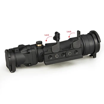 PPT 3.5x35 Taktično Riflescope Pravi Fiber Optics s RMR Rdečo Piko in Killflash Pokrovček Objektiva Zaščitnik 2.4 palčni okularjem gs10406 0