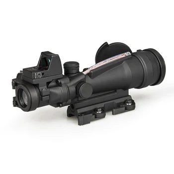PPT 3.5x35 Taktično Riflescope Pravi Fiber Optics s RMR Rdečo Piko in Killflash Pokrovček Objektiva Zaščitnik 2.4 palčni okularjem gs10406 1