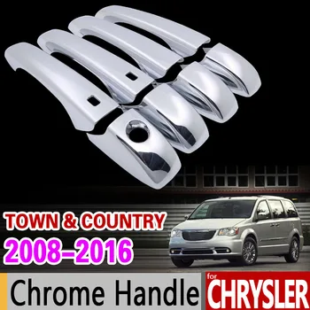 Avto Chrome Vrat Ročaj Kritje Trim Set za Chrysler Town & Country Lancia Voyager Dodge Caravan VW Routan Ram C/V Opremo 3