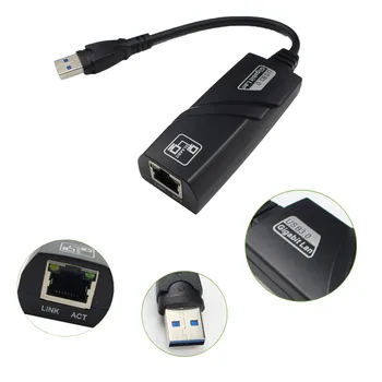 USB 3.0, da 10/100/1000 Gigabit RJ45 Ethernet LAN Omrežni vmesnik 1000Mbps padec ladijskega prometa 1023 5