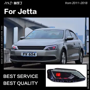 AKD Avto Styling za VW Jetta Žarometi 2011-2019 Jetta mk6 LED Žarometi Dinamično Signal Led Drl Skril Bi Xenon Auto Dodatki 2