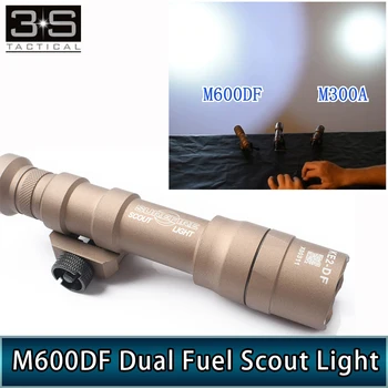 1400lumes Surefir M600DF Dvojno Gorivo Scout Svetlobe LED Taktično Lov Surefir Svetilka M600 Fit 20 mm Tirnice 1