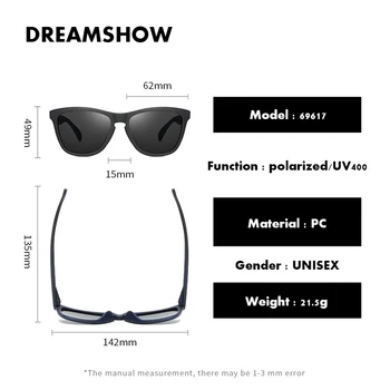 PC Moške Polarizirana sončna Očala, Optično Krog Modnih Kvadratnih Klasična Očala za Sonce Za Ženske, Moške UV400 Za Vožnjo Ribolov #69617 6553
