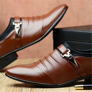 KipeRann moška obleka visoko kakovostne čevlje podjetja Oxford blagovne znamke poročni čevlji koničasti čevlji 2018 nove latinsko čevlji