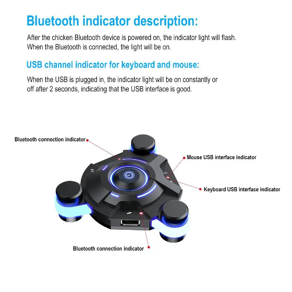 PUBG Gamepad, USB, žični/Brezžični Bluetooth Krmilnik za Igre Igre Pretvornik Igra Adapter za PUBG Mir Elite 5