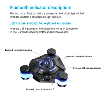 PUBG Gamepad, USB, žični/Brezžični Bluetooth Krmilnik za Igre Igre Pretvornik Igra Adapter za PUBG Mir Elite 5