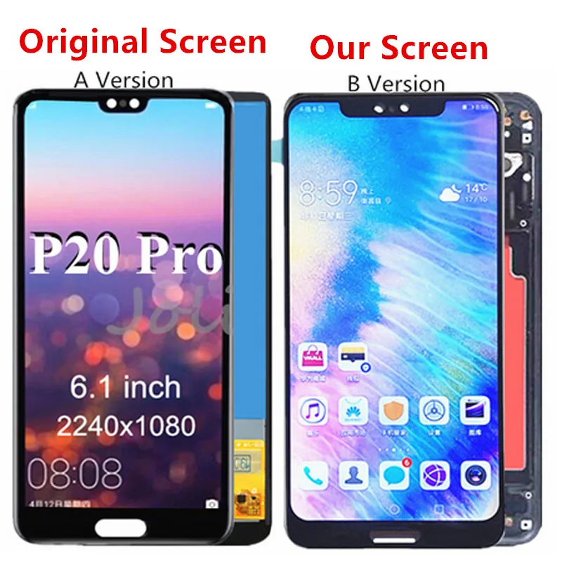 Za Huawei P20 Pro LCD Zaslon+na Zaslonu na Dotik Zamenjava Ne Dead Pixel Preizkušen Na Zaslonu Za Huawei P 20 Pro CLT-L09/CLT-L29 AL01 1
