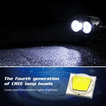 EAGLEVISION 3Inch 60 W LED Stroki Luči, Vozne Luči, meglenke Delo Svetlobe, Žarometi Za Avto, motorno kolo, Tovornjaki SUV ATV 5