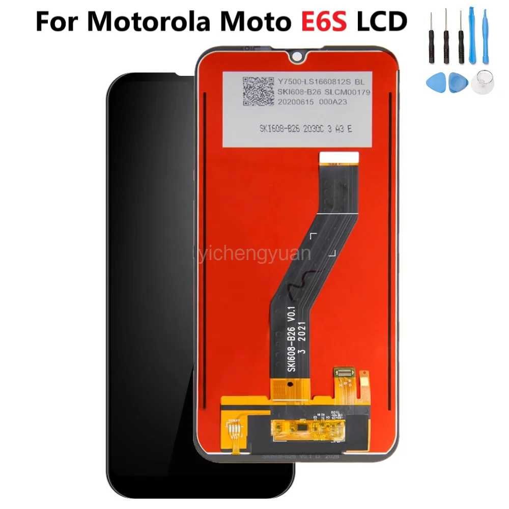 Original Za Motorola Moto E6s 2020 XT2053-1 XT2053-2 LCD-Zaslon, Zaslon na Dotik, Računalnike Zbora Za Moto E6s Lcd Zamenjava 1