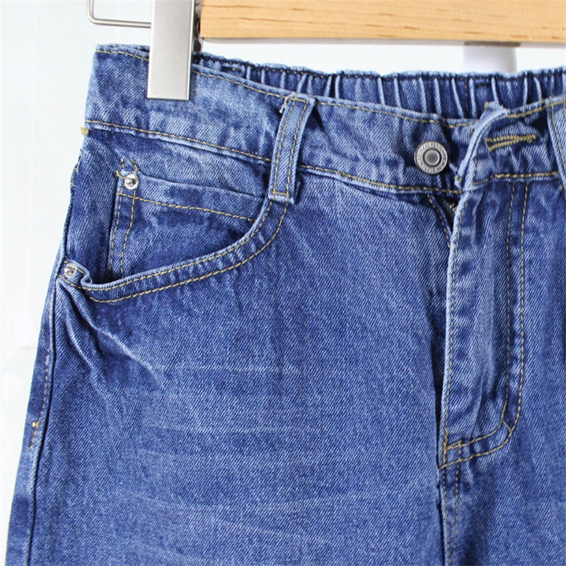 Harem jeans za ženske visoko pasu Priložnostne Retro blue plus velikost modra Gleženj Dolžina traper Hlače za ženske 5XL 1