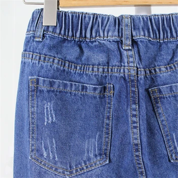 Harem jeans za ženske visoko pasu Priložnostne Retro blue plus velikost modra Gleženj Dolžina traper Hlače za ženske 5XL 0