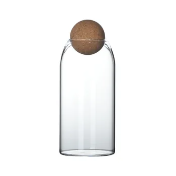 Žogo plute lead-free v kozarcu s pokrovom steklenica rezervoar zaprti čaj pločevinke žit pregledno shranjevanje kozarcev kava vsebuje 6893