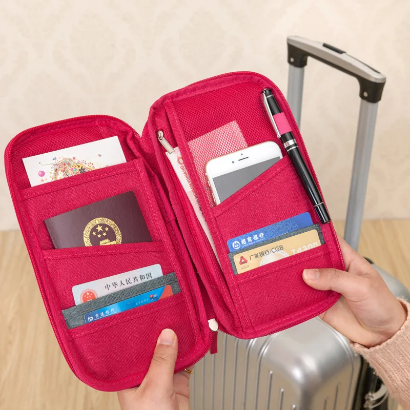Luluhut potni list vrečko za shranjevanje potovanja funkcionalna torba za prenosni potnega lista imetnika dokumenta organizator kreditne kartice, osebno izkaznico denarnih imetnik 2