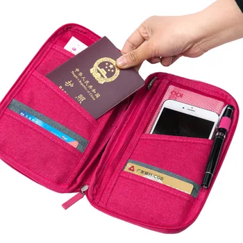 Luluhut potni list vrečko za shranjevanje potovanja funkcionalna torba za prenosni potnega lista imetnika dokumenta organizator kreditne kartice, osebno izkaznico denarnih imetnik 1