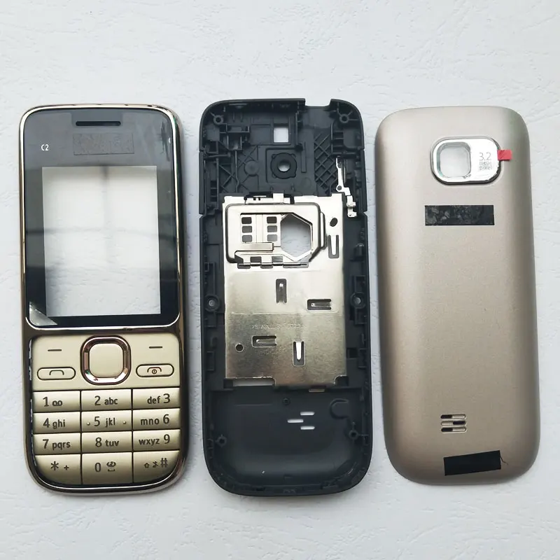 ZUGZUC Nove Plastike Za Nokia C2 / C2-01 popolno Popolno Ohišje Pokrov Mobilnega Telefona + Tipkovnica 1