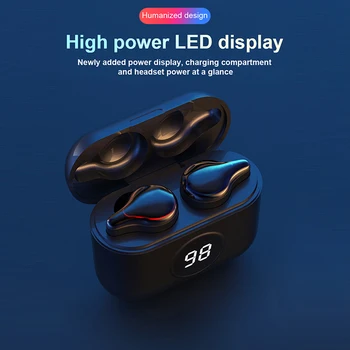 Novo SE16S Tws Slušalke Brezžične Bluetooth Gaming Slušalke CVC8.0 Šumov Glasbe Čepkov Power LED Zaslon Z Mic 5