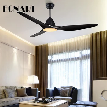 EONART 60inch moda led dcdecorate stropni ventilator svetilko z daljinsko upravljanje industrijskih lestenec z ventilatorjem rezilo ventilatorji za dom 4
