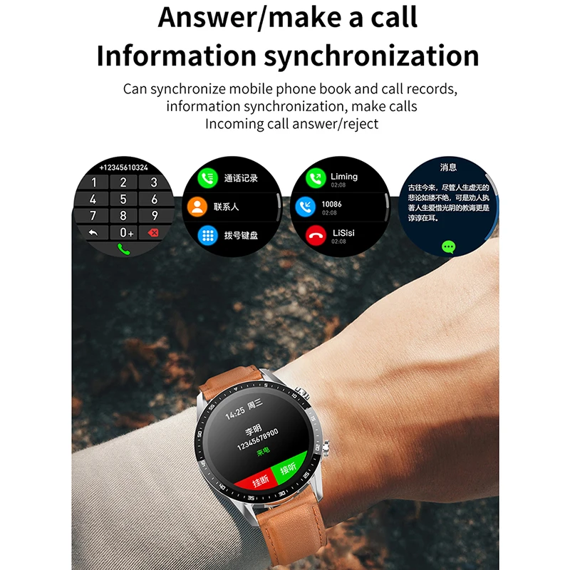 Po meri Klicanje Pametno Gledati Moški Ženske Bluetooth Klic Glasbe Fitnes Tracker Smartwatch Nosljivi Naprave Pametna Ura za Android Ios 2