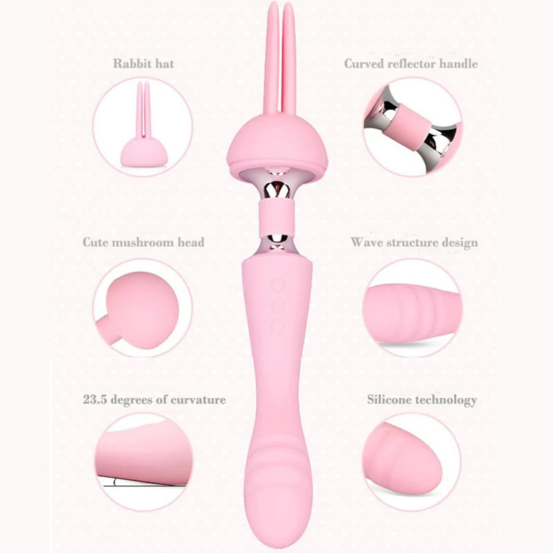 10 Hitrost Nepremočljiva USB Polnilne Dvojno Motornih Vagina Vibrator Čarobno Palico, G-spot Massager Klitoris stimulator Vibrador Seks igrače 1