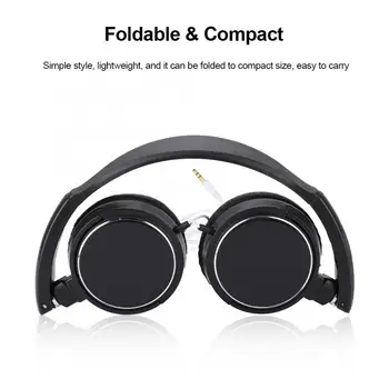 Žične Slušalke Zložljive Slušalke Kompaktne Slušalke Stereo HiFi Glasbeni Slušalke Podpira TF Kartice Stereo Slušalke 2