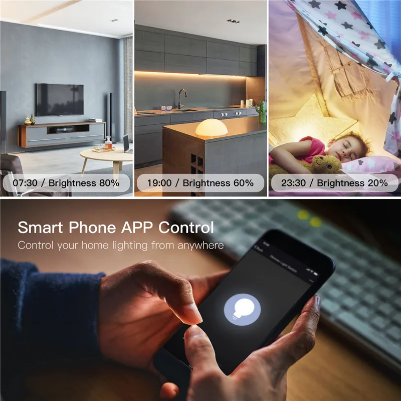 DIY Smart WiFi Svetlobe LED stikalo za kratke luči Stikalo Smart Life/Tuya APP Remote Control 1/2 Pot Stikalo,ki Deluje z Alexa Echo googlova Domača stran 5