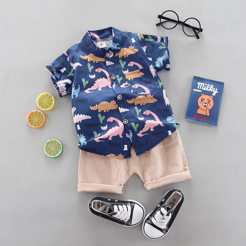 Otrok Summer Set 2021 Malčke Baby Boy Girl Kratek Rokav Obleke Set T-majica, kratke Hlače Komplet 2pcs Obleko Obleke, Otroci, Oblačila, 1