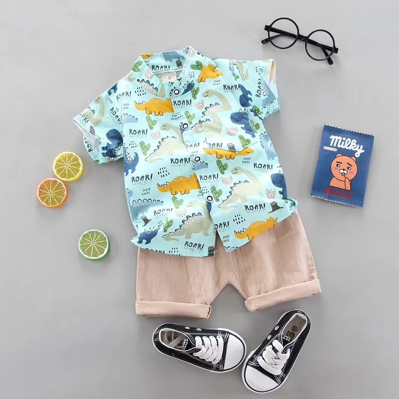 Otrok Summer Set 2021 Malčke Baby Boy Girl Kratek Rokav Obleke Set T-majica, kratke Hlače Komplet 2pcs Obleko Obleke, Otroci, Oblačila, 5