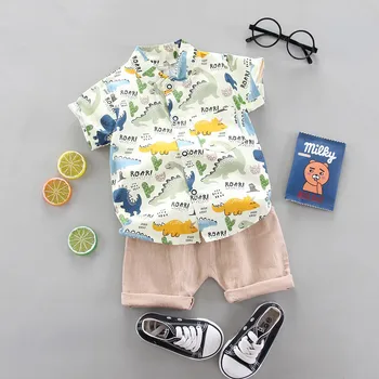 Otrok Summer Set 2021 Malčke Baby Boy Girl Kratek Rokav Obleke Set T-majica, kratke Hlače Komplet 2pcs Obleko Obleke, Otroci, Oblačila, 4