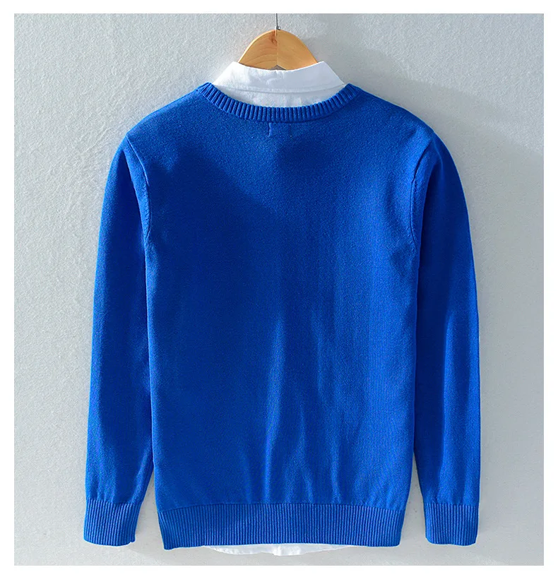 Jesensko zimska oblačila Trdna Harmont Vezene Kuža barve Moški pulover stretch Nekaj puloverji modni, topli puloverji vrh 1