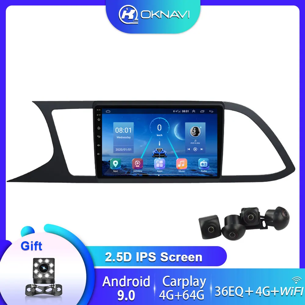4G 64 G Android 9.0 Avto Multimedijski Predvajalnik, Avto Radio Za Seat Leon Obdobje 2013-2018 Navigacija Carplay DSP GPS, WIFI 4G 9