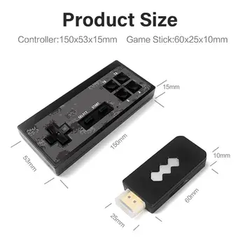 Retro Igre Konzole HD, Vgrajen v 621 Classic Video Igre USB Brezžični Ročni Retro Gamepad Krmilnika Izhod HDMI Dual Igralcev 3