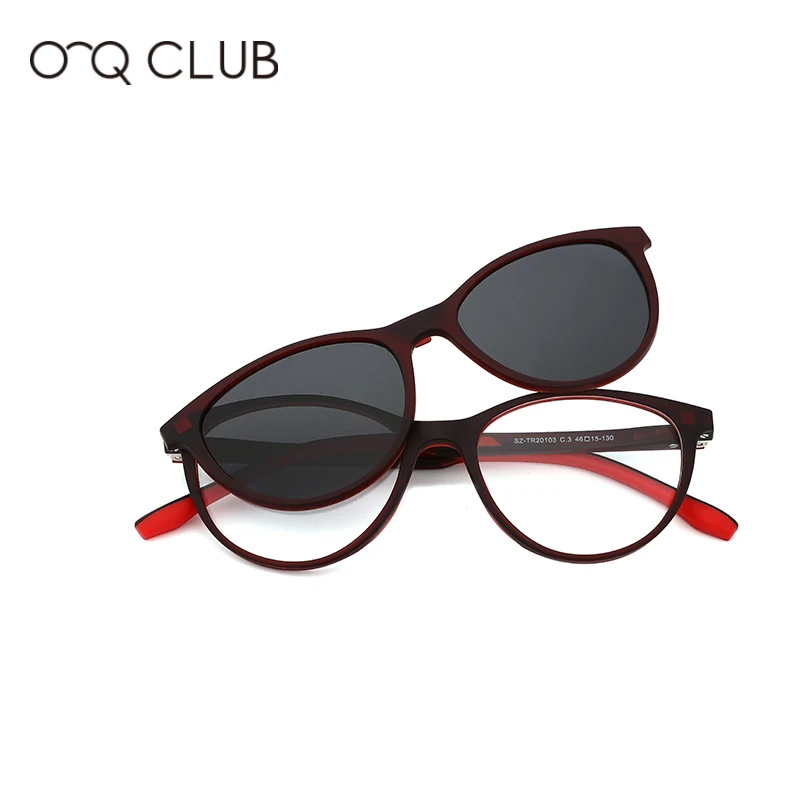 O-Q, KLUB Otroci Krog Modna sončna Očala TR90 Polarizirana Magnetni Clip-on Kratkovidnost Optičnih Očal Okvir Otroci na Prostem Očala 4