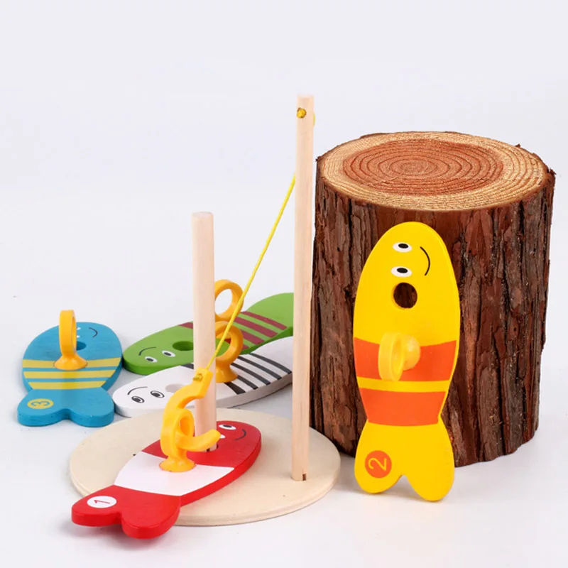 Lesene Digitalni Ribolov Nastavite Igrača Stolpec Igra Puzzle Zgodnje Izobraževanje Igrače Otrokom Darila AN88 4