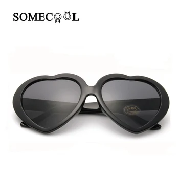 SomeCool Čisto NOV Lepa sončna Očala Anti-UV400 hip-hop Modo Žensk sončna očala srca v obliki očal oculos de sol F14 3