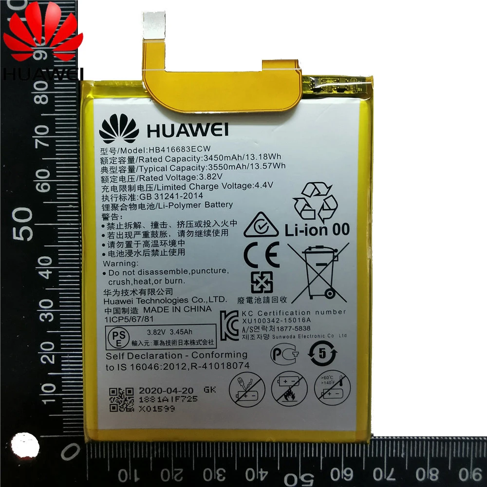 2020 Let Original HB416683ECW Baterije 3550 mAh Za Huawei Google Vzpon Nexus 6P H1511 H1512 Baterija +Lepilo Nalepke +Brezplačna Orodja 3