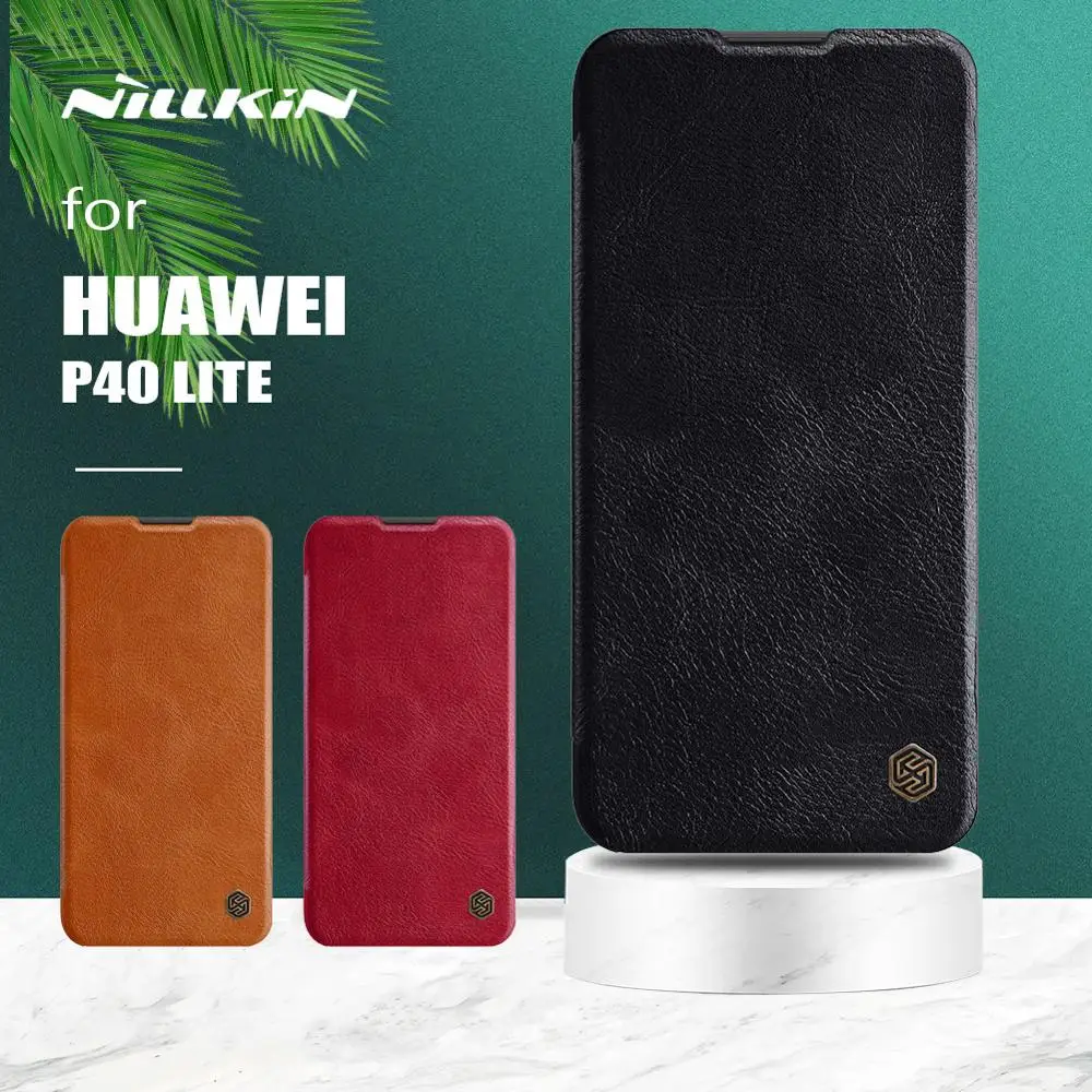 Za Huawei P40 Lite Primeru Nillkin Qin Luksuznega Usnja Flip Case Poslovno Kartico, Telefon Primeru za Huawei P40 Lite Nova 7i 6SE Primeru 4
