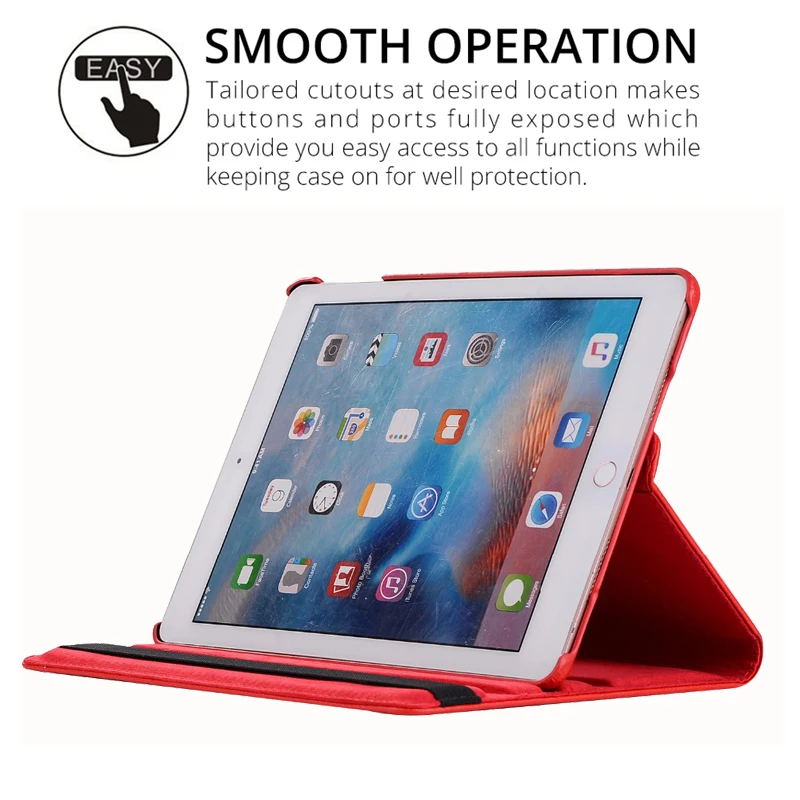 360-stopinjski Vrtečih Usnje Smart Lupini Kritje velja za Apple iPad mini 1 2 3 Stati Flip Folio Screen Protector Coque 7.9 Funda 0