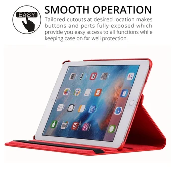 360-stopinjski Vrtečih Usnje Smart Lupini Kritje velja za Apple iPad mini 1 2 3 Stati Flip Folio Screen Protector Coque 7.9 Funda 7356