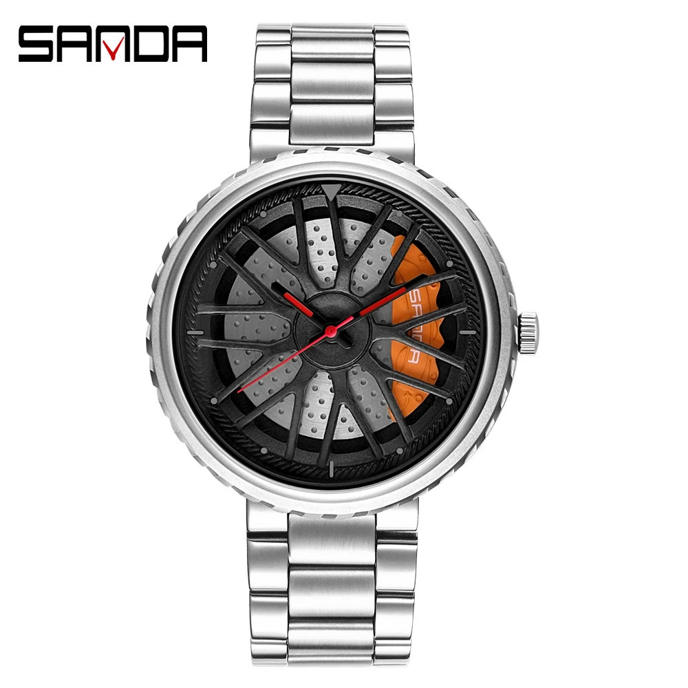 Ure za moške kvarčne ročne ure, iz nerjavnega jekla watch moda Kul 3D Ustvarjalne Avto pnevmatike watch nepremočljiva športne potapljanje 2021 2