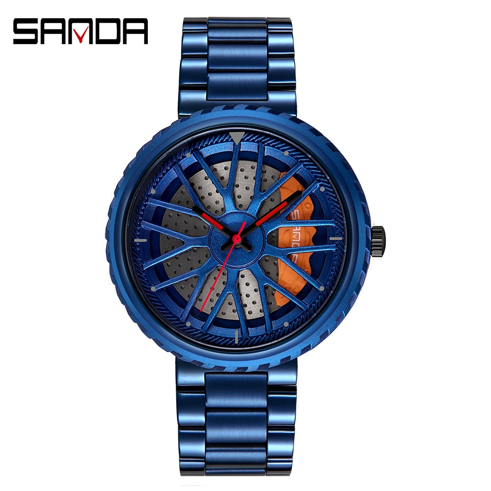 Ure za moške kvarčne ročne ure, iz nerjavnega jekla watch moda Kul 3D Ustvarjalne Avto pnevmatike watch nepremočljiva športne potapljanje 2021 3